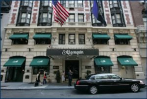 The facade of the Algonquin Hotel in New York City